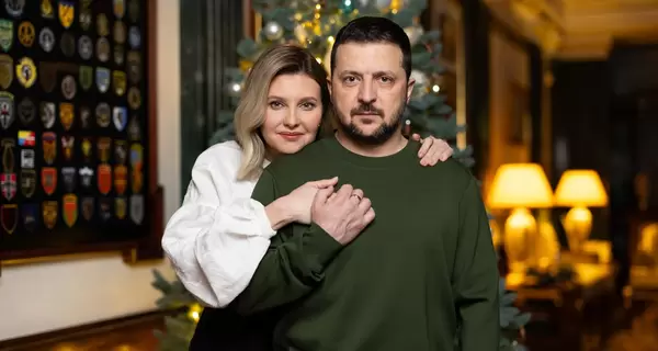 Владимир и Елена Зеленская поделились новогодним портретом 