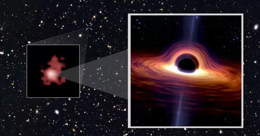 Телескоп Вебба виявив найстарішу та найдальшу чорну діру