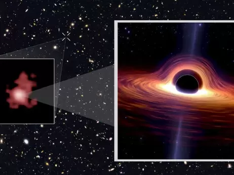 Телескоп Уэбб обнаружил старейшую и самую далекую черную дыру 