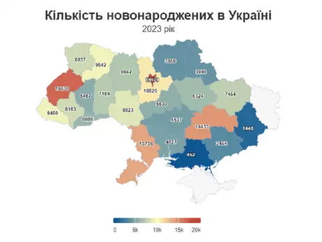 У 2023 році народжуваність в Україні впала майже на третину