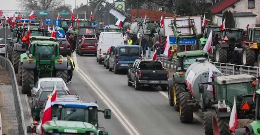 В Польше начался самый масштабный протест, в котором принимают участие около 70 тысяч фермеров