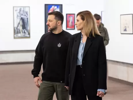Зеленський із дружиною відвідали виставку Алли Горської