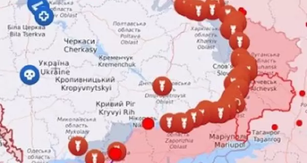 Карта боевых действий в Украине: 15.04.2024