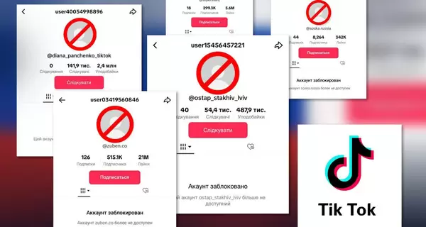 TikTok по требованию СНБО удалил аккаунты Панченко, Шария и Дубинского