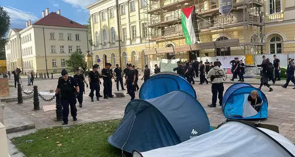 В Варшавском университете студенты протестуют в поддержку Палестины