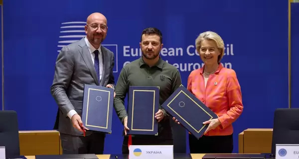 Зеленский в Брюсселе подписал соглашения о безопасности с ЕС, Эстонией и Литвой