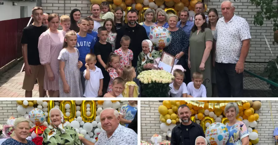 У Вінниці на 100-річчя місцевої жительки з’їхались майже  всі онуки та правнуки 