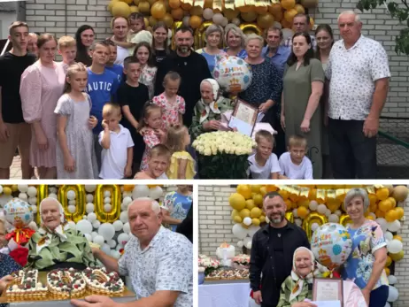 В Виннице на 100-летие местной жительницы съехались почти все внуки и правнуки 
