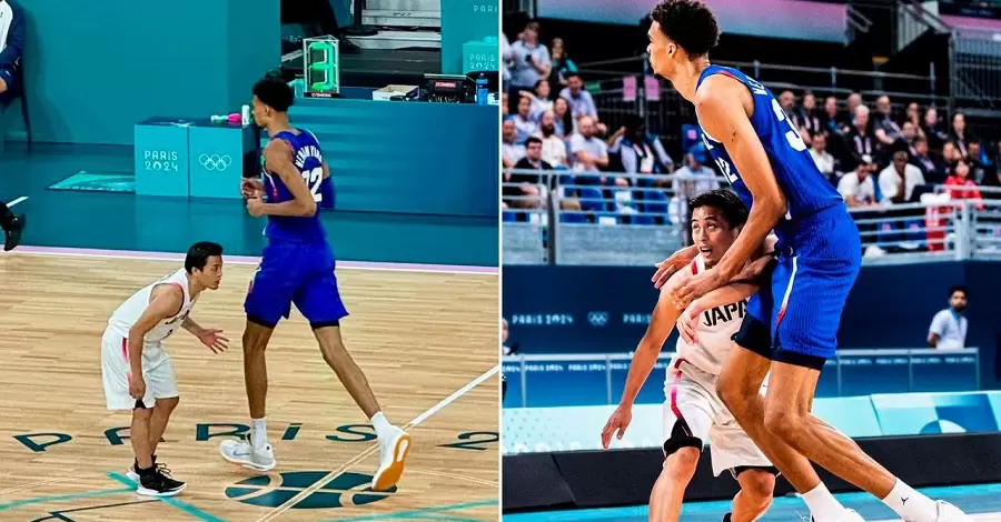 Уникальный случай: на Олимпиаде встретились самый высокий и самый низкорослый баскетболисты