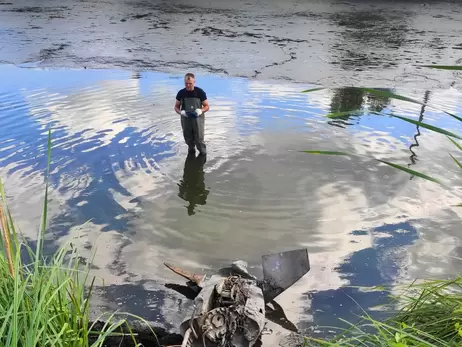 В киевском пруду нашли обломки российской крылатой ракеты