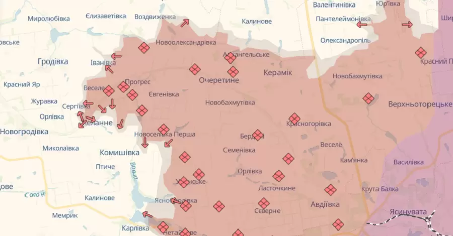 Оккупанты продвинулись возле семи населенных пунктов в Донецкой области, - DeepState