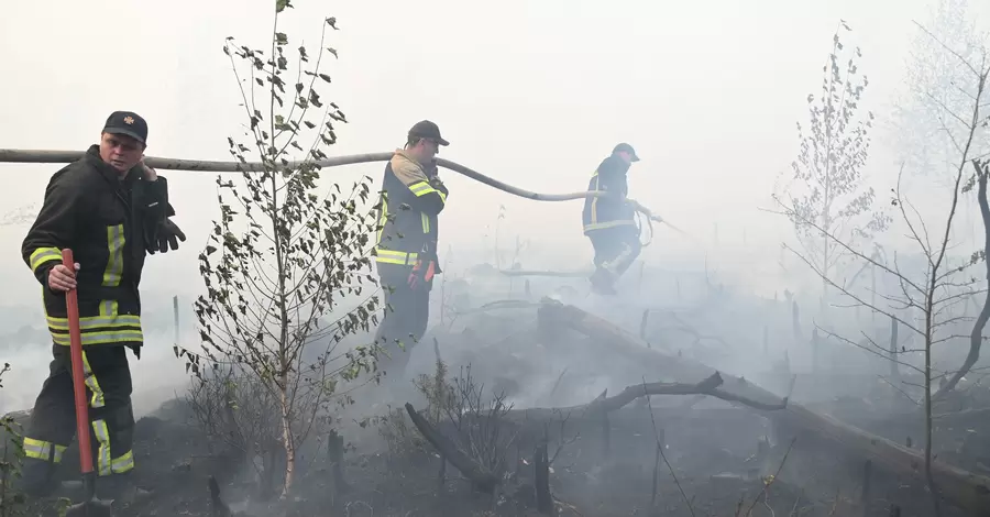 Другу добу рятувальники гасять масштабну лісову пожежу на півночі Рівненщини