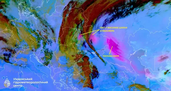 В Полтавской и Днепропетровской областях ожидается наибольшая концентрация пыли из России