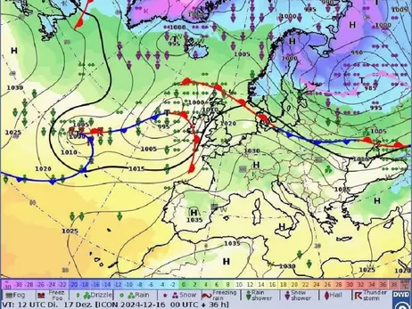 Погода в Україні 17 грудня: сильний вітер і дощитиме