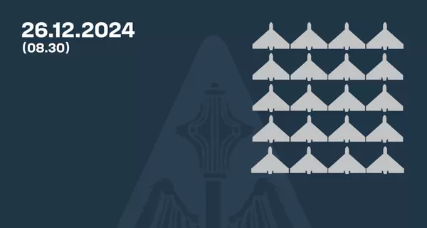 Россия ночью атаковала 31 дроном, силы ПВО сбили 20 из них