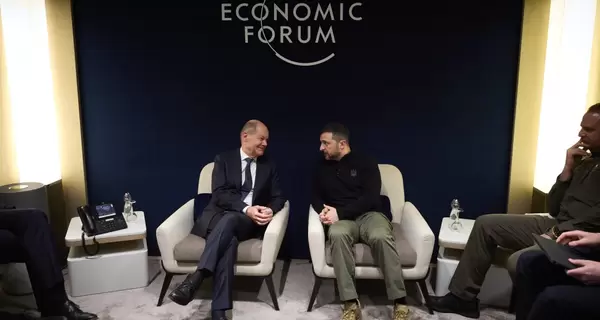 Зеленський зустрівся у Давосі з Шольцем - обговорили подальшу підтримку України
