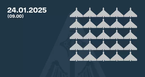 Россия атаковала 58 дронами, силы ПВО сбили 25 