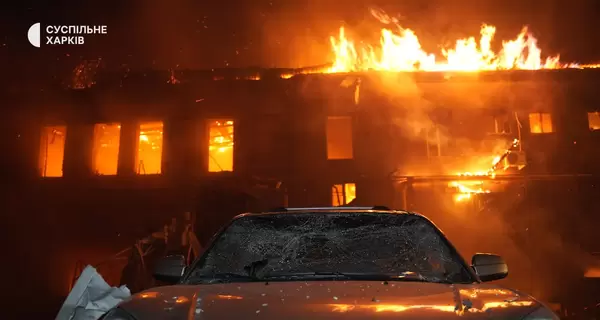 Россия дважды за ночь атаковала Харьков, на месте попаданий - масштабные пожары