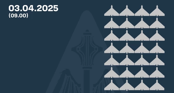 Россия атаковала 39 дронами, силы ПВО сбили 28