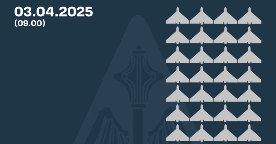 Россия атаковала 39 дронами, силы ПВО сбили 28