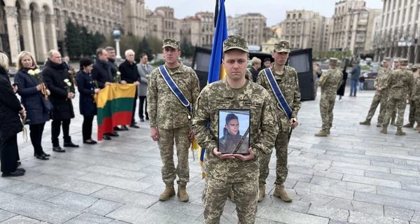 В Киеве простились с 20-летним литовским добровольцем