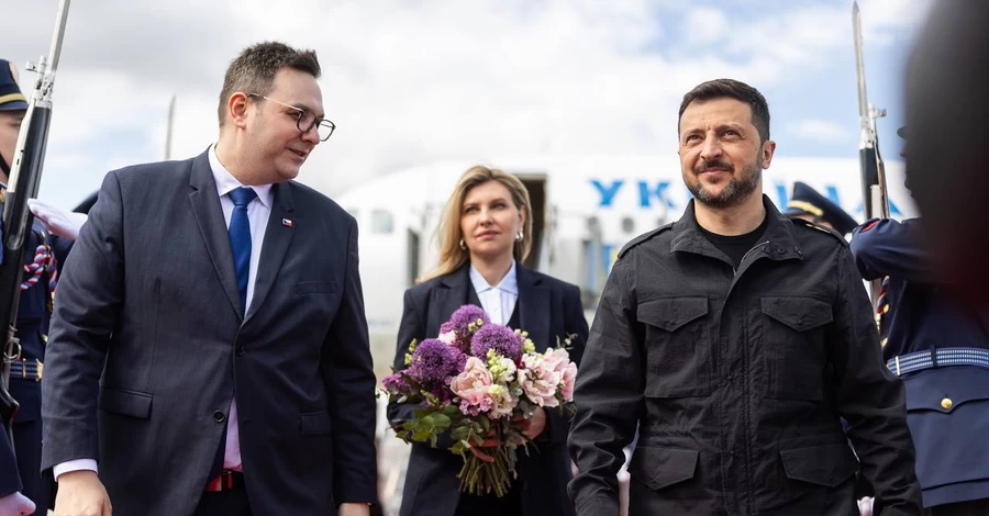 Президент Зеленський прибув у Чехію разом з дружиною