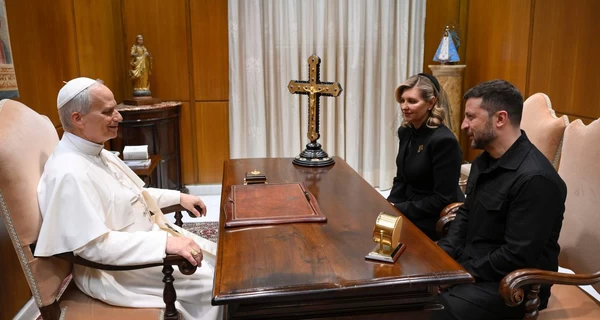 Володимир та Олена Зеленські уперше зустрілися з Папою Римським Львом XIV