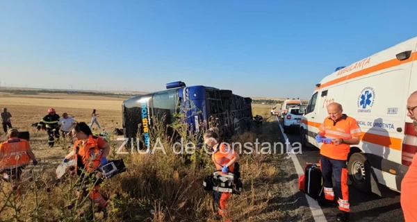 В Румынии опрокинулся автобус с украинцами