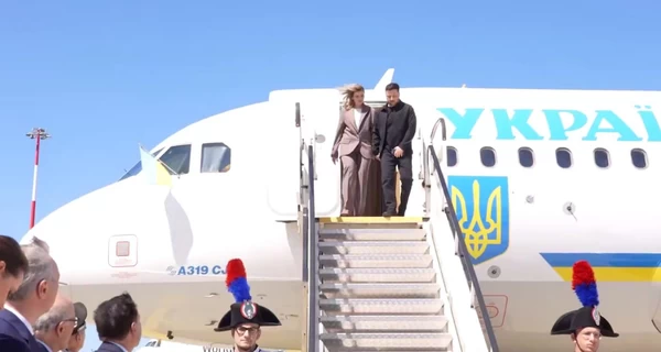 Зеленские прибыли в Рим, где президент, в частности, встретится с Папой Римским