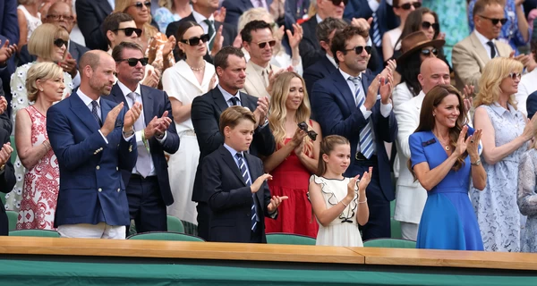 Кейт Миддлтон посетила мужской финал Уимблдона в компании принца Уильяма и детей