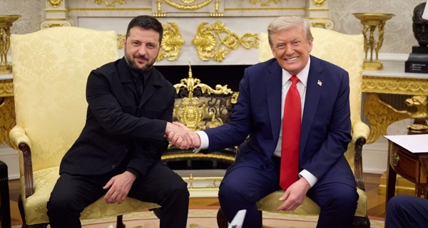 Зеленский и Трамп обменялись подарками в Белом доме — клюшкой и ключами