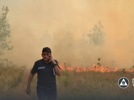 Остров Хортица охватили пожары, пламя быстро распространяется  