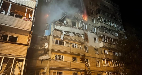 Массированная атака на Киев: среди жертв годовалый ребенок, горят многоэтажки и здание Кабмина