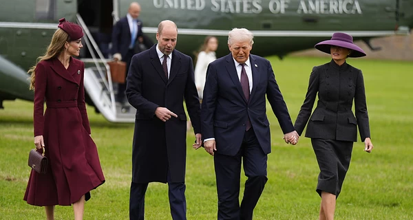 Трамп с женой прибыли на встречу с королем Чарльзом - их встречали принц и принцесса Уэльские