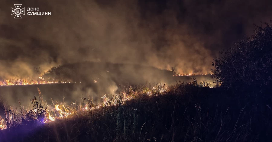 В Сумской области из-за атаки дронов загорелась 