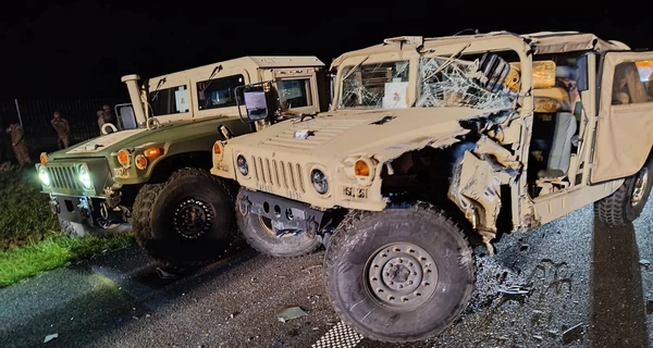 В Польше микроавтобус столкнулся с колонной американской военной техники – 5 пострадавших