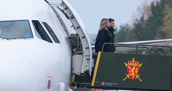 Зеленський на шляху до Швеції зупинився у Норвегії разом із дружиною