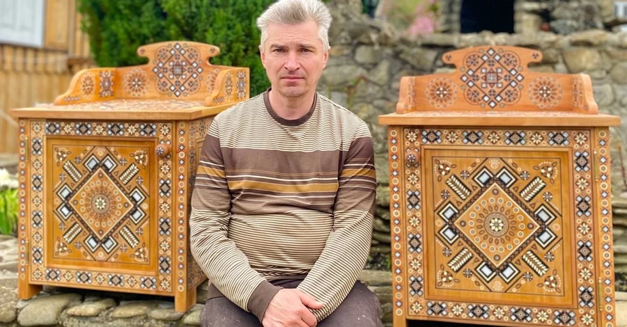 8 тисяч доларів за ліжко для експрезидента: як дивує майстер-інкрустатор з Косівщини