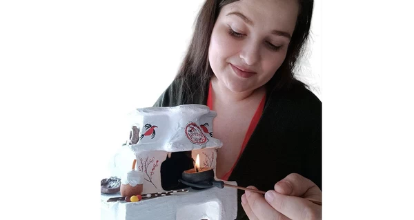 Греющая душу печь: мастерица с Полтавщины создает миниатюрные подсвечники-обереги