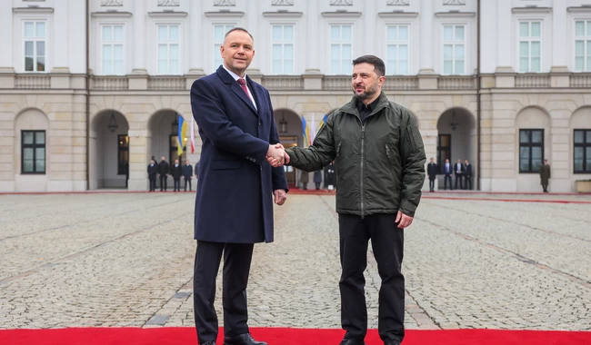 Зеленский впервые встретился с Навроцким в Польше