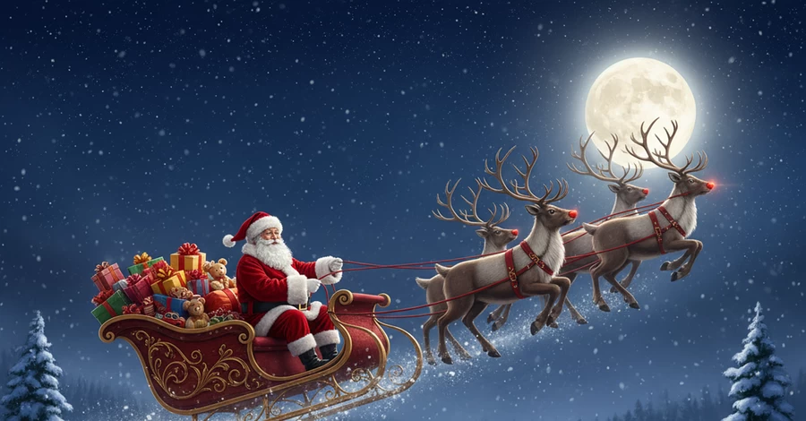 Санта-Клаус отправился в рождественское путешествие по миру 