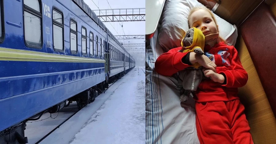 На Хмельнитчине внепланово остановили поезд, чтобы больная девочка добралась до 
