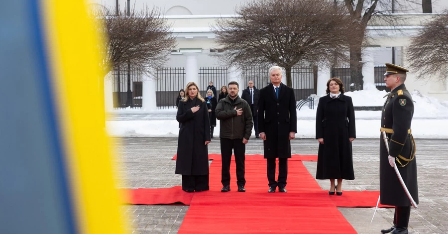 Зеленские прибыли в Вильнюс на мероприятие к годовщине Январского восстания
