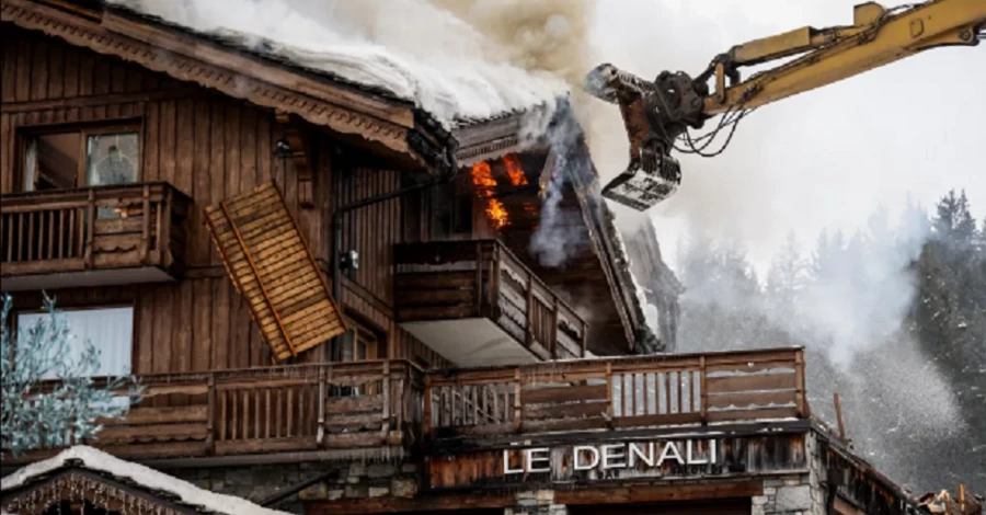 На курорте Куршавель почти сутки горела элитная гостиница