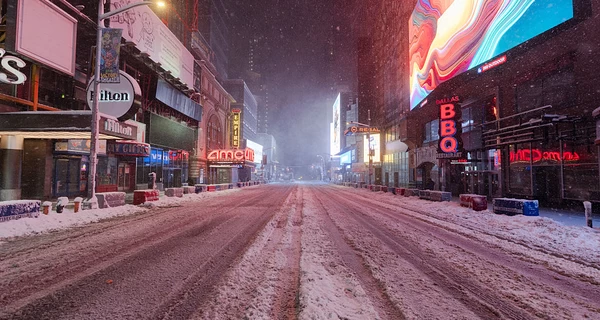 В Нью-Йорке выпало полметра снега, город парализован