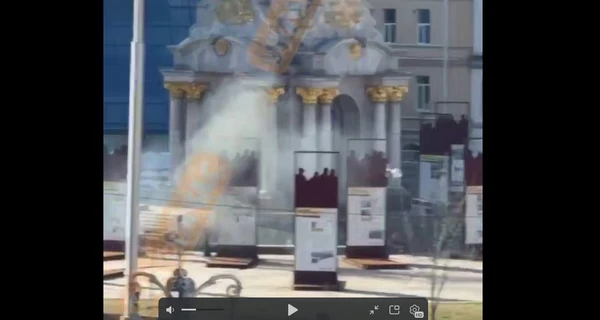 В Киеве обломки российского дрона упали на Майдане Незалежности