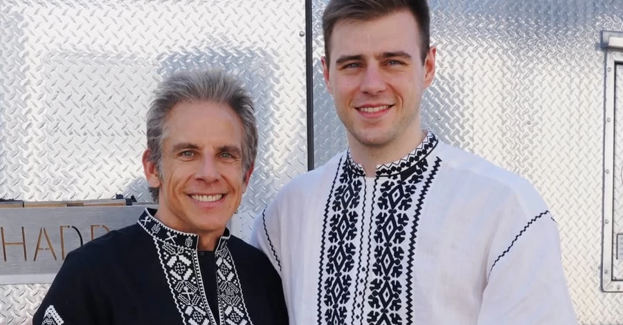 Гераскевич подарил вышиванку Бену Стиллеру