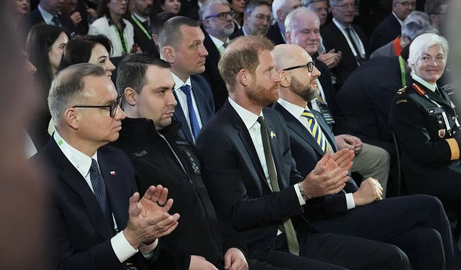 Анджей Дуда, Кирилл Буданов, принц Гарри и Арсений Яценюк на Киевском форуме безопасности