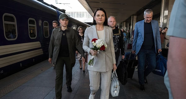 Телемарафон проиллюстрировал приезд Тихановской в ​​Киев 