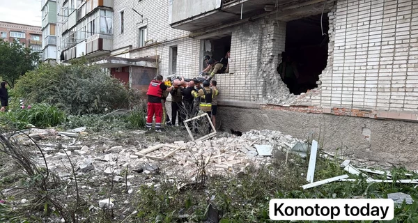 Росія вдарила по багатоповерхівці в Конотопі, є загиблі і поранені